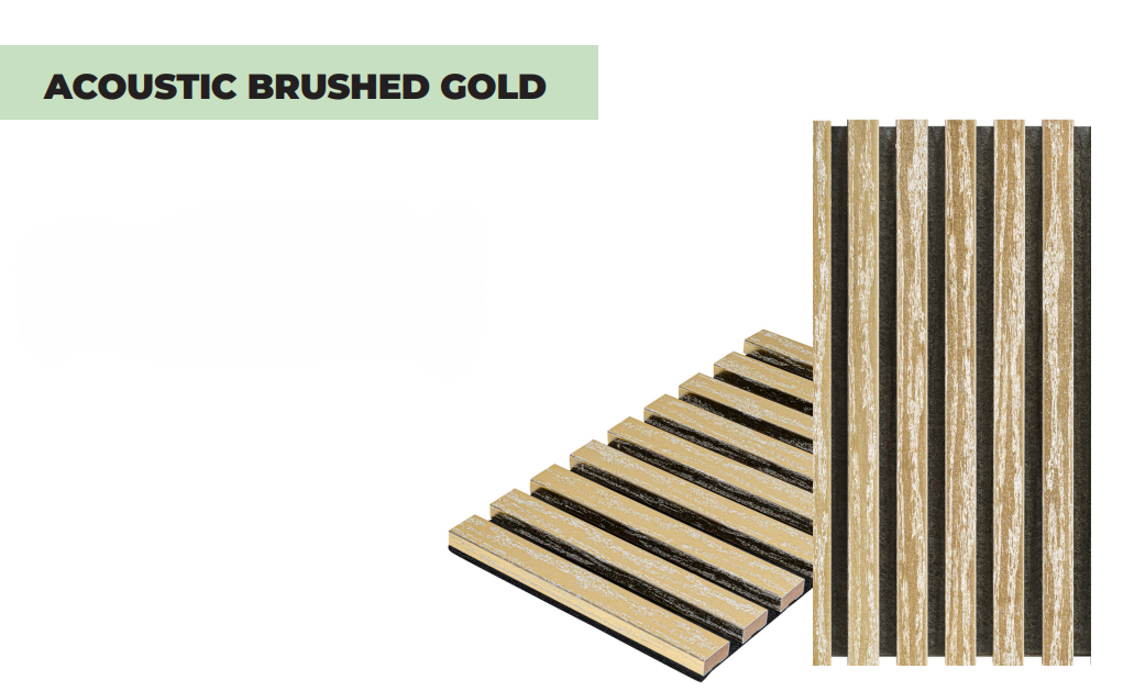 ACOUSTIC BRUSHED GOLD 22/600/2800MM