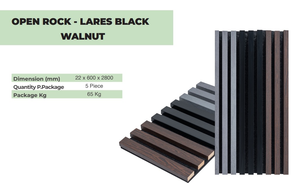 OPEN ROCK – LARES BLACK – WALNUT