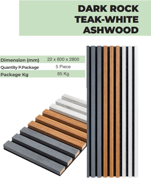 DARK ROCK – TEAK-WHITE – ASHWOOD
