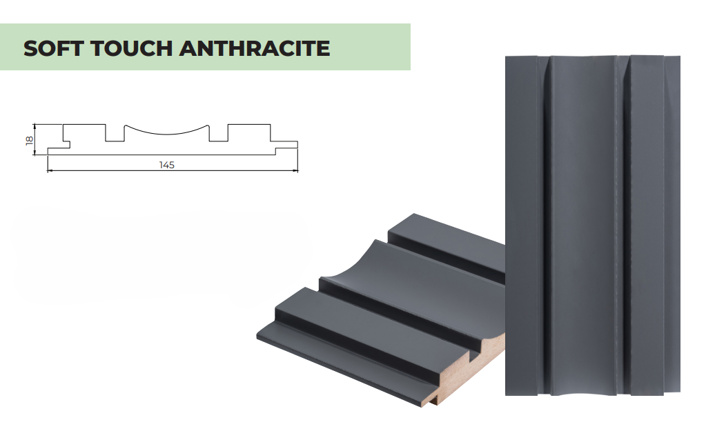 Riflaj Soft Touch Anthracite 18/145/2800MM