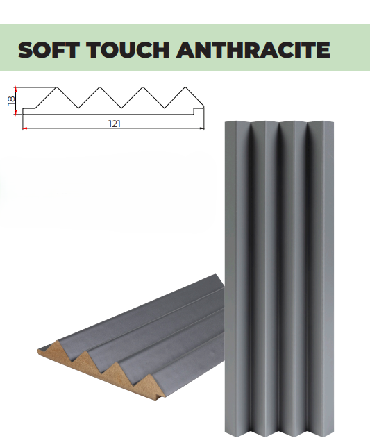 Riflaj Soft Touch Anthracite 18/121/2800MM
